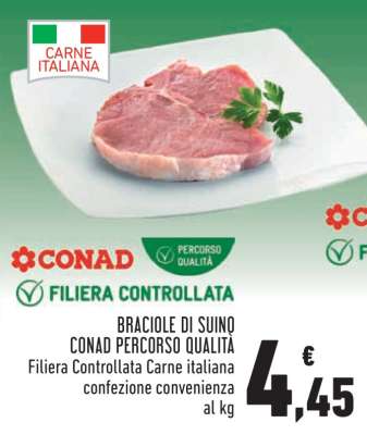 BRACIOLE DI SUINO CONAD PERCORSO QUALITÀ