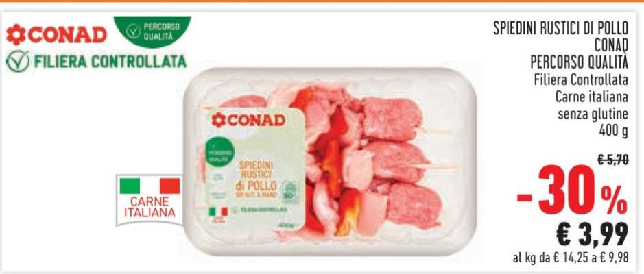 SPIEDINI RUSTICI DI POLLO CONAD