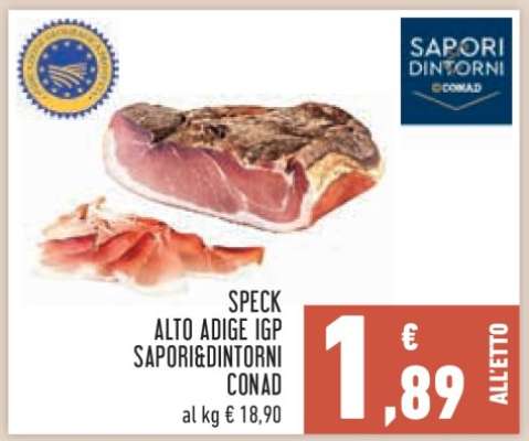 SPECK ALTO ADIGE IGP SAPORI&DINTORNI CONAD