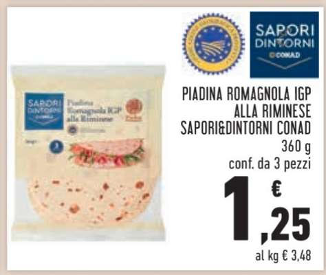 Piadina Romagnola IGP alla Riminese Sapori&Dintorni Conad