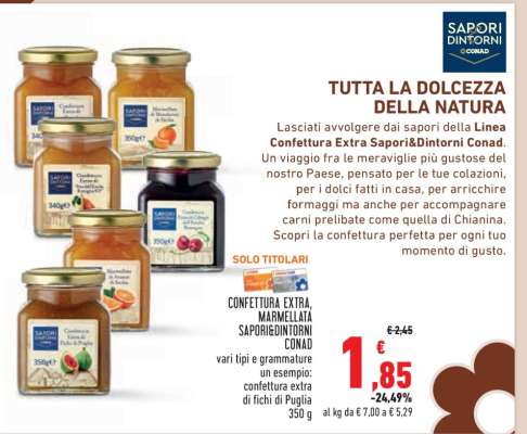 Confettura Extra, Marmellata Sapori&Dintorni Conad