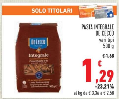 Pasta Integrale De Cecco