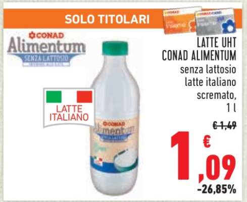 Latte UHT Conad Alimentum