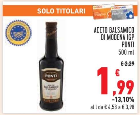 ACETO BALSAMICO DI MODENA IGP PONTI 500 ml