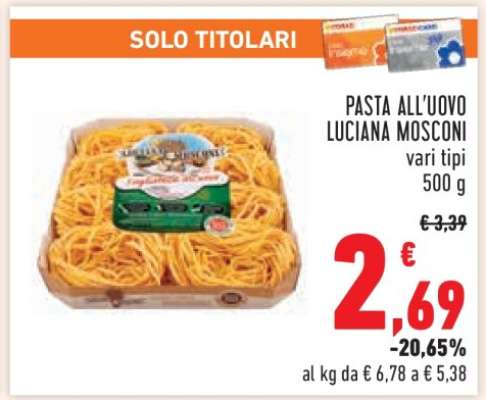 Pasta all'uovo Luciana Mosconi