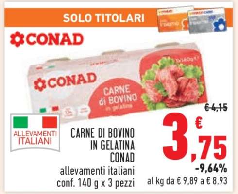 Carne di bovino in gelatina CONAD