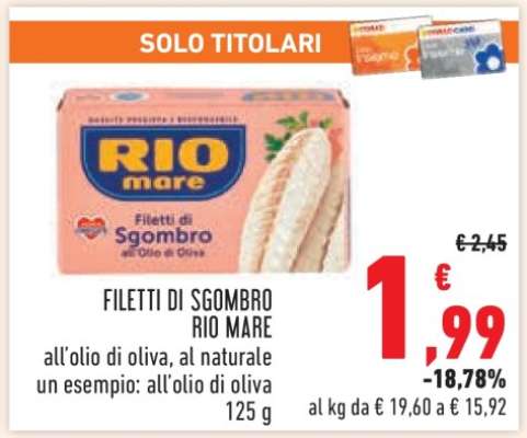 Filetti di sgombro Rio Mare