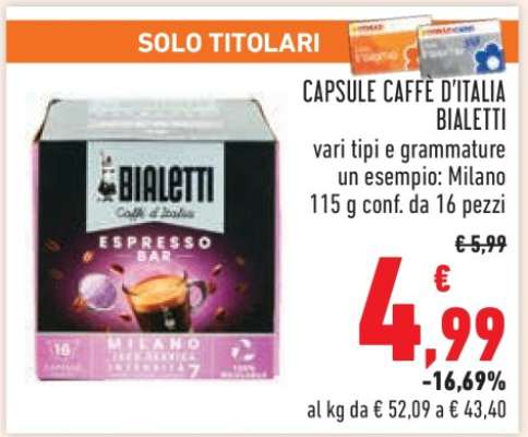 CAPSULE CAFFÈ D'ITALIA BIALETTI