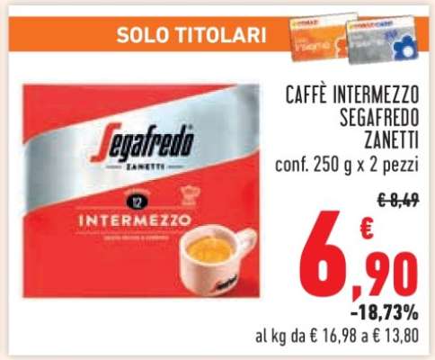 CAFFÈ INTERMEZZO SEGAFREDO ZANETTI