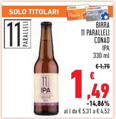 BIRRA 11 PARALLELI CONAD IPA
