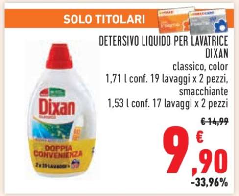 Detersivo Liquido per Lavatrice Dixan