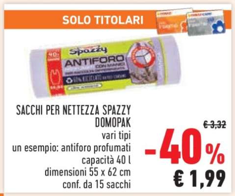 Sacchi per nettezza Spazzy Domopak