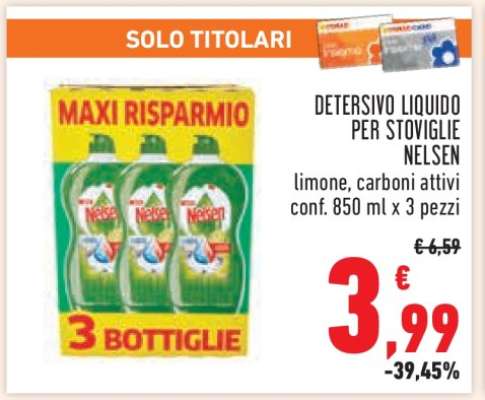 Detersivo Liquido per Stoviglie Nelsen