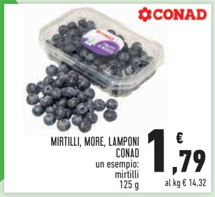 MIRTILLI, MORE, LAMPONI CONAD