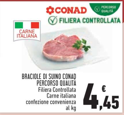 BRACIOLE DI SUINO CONAD PERCORSO QUALITÀ