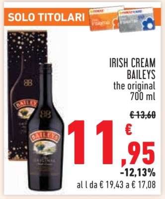 IRISH CREAM BAILEYS the original 700 ml