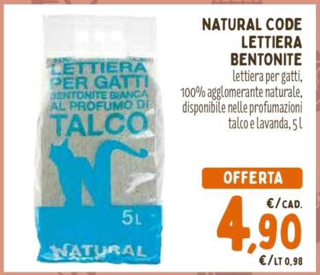 NATURAL CODE LETTIERA BENTONITE