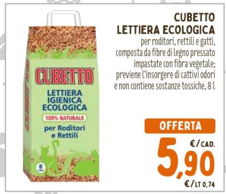 CUBETTO LETTIERA ECOLOGICA