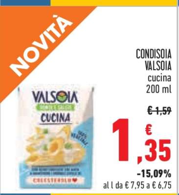 CONDISOIA VALSOIA cucina 200 ml