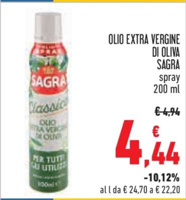 OLIO EXTRA VERGINE DI OLIVA SAGRA