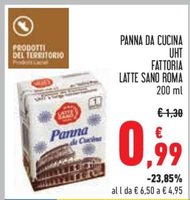 Panna da Cucina UHT Fattoria Latte Sano Roma