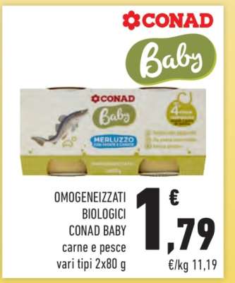 OMOGENEIZZATI BIOLOGICI CONAD BABY