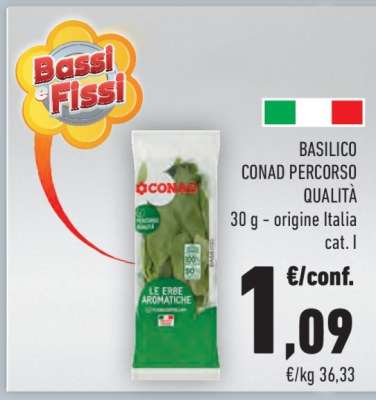 BASILICO CONAD PERCORSO QUALITÀ