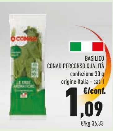 BASILICO CONAD PERCORSO QUALITÀ