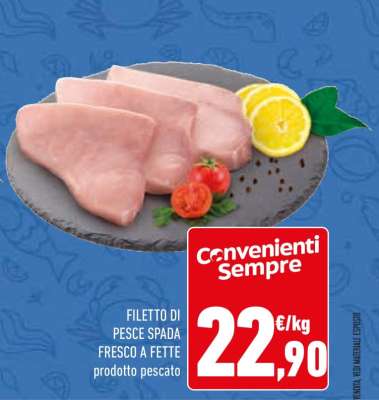 FILETTO DI PESCE SPADA FRESCO A FETTE