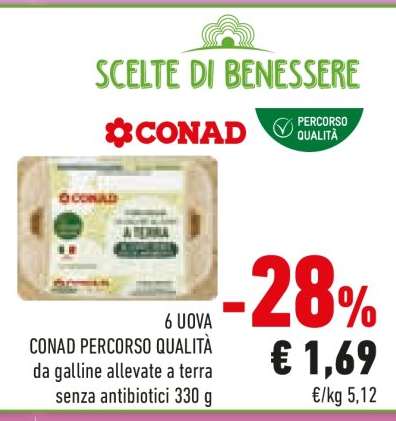 6 Uova Conad Percorso Qualità