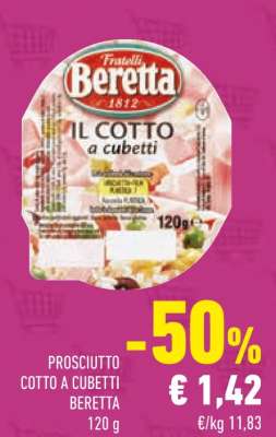 Prosciutto cotto a cubetti Beretta