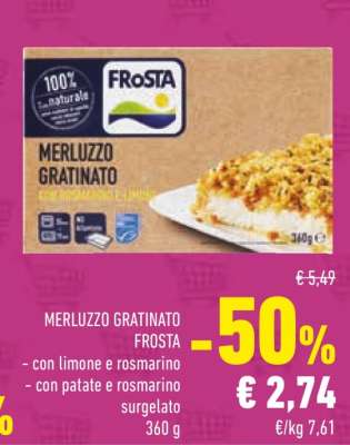 MERLUZZO GRATINATO FROSTA
