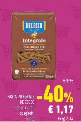 Pasta Integrale De Cecco