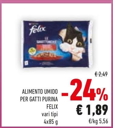 Alimento umido per gatti Purina Felix