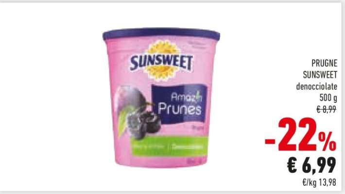 PRUGNE SUNSWEET denocciolate