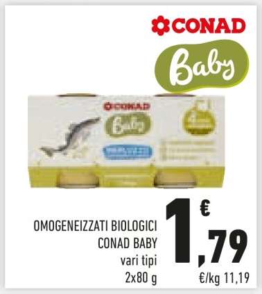 OMOGENEIZZATI BIOLOGICI CONAD BABY