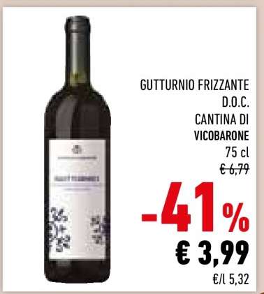 GUTTURNIO FRIZZANTE D.O.C. CANTINA DI VICOBARONE