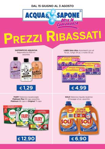 Volantino Acqua & Sapone - 15/6/2025 - 3/8/2025.