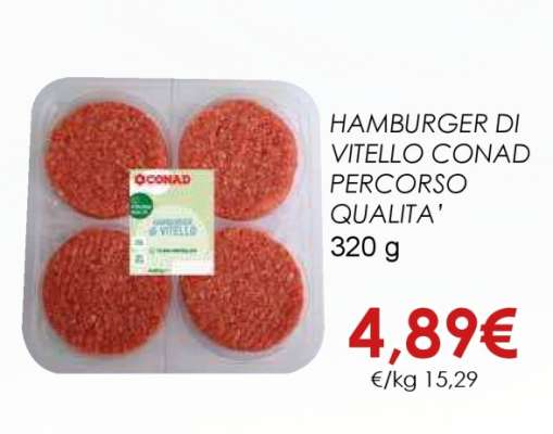 HAMBURGER DI VITELLO CONAD PERCORSO QUALITA'