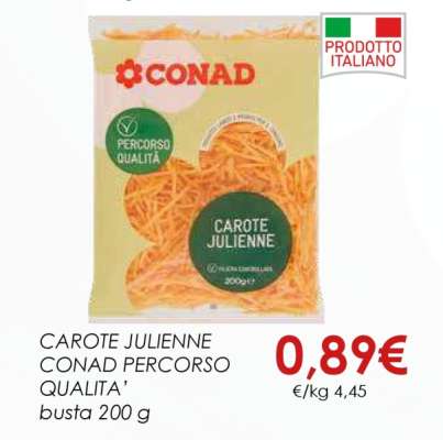 CAROTE JULIENNE CONAD PERCORSO QUALITA'