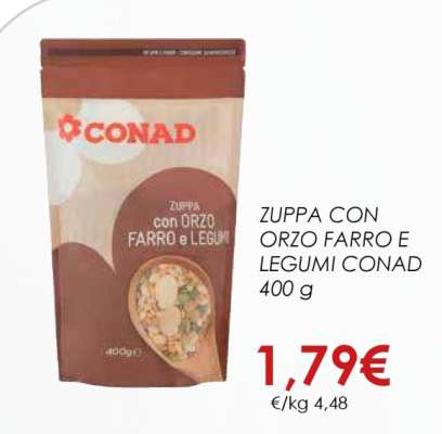 ZUPPA CON ORZO FARRO E LEGUMI CONAD