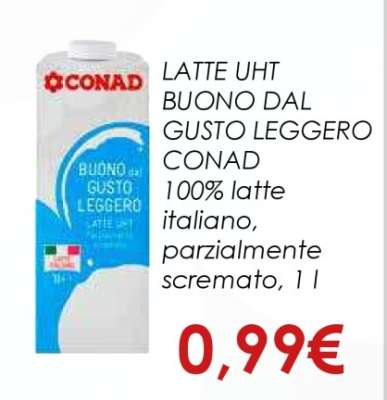 LATTE UHT BUONO DAL GUSTO LEGGERO CONAD
