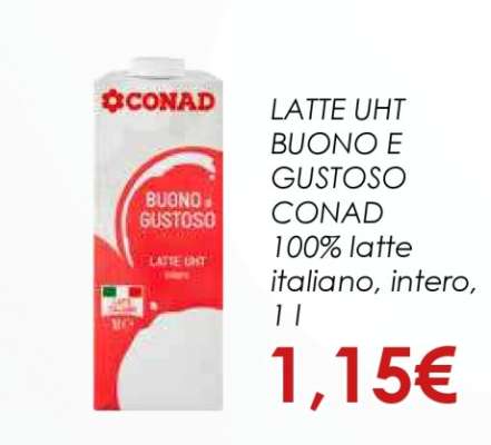 LATTE UHT BUONO E GUSTOSO CONAD