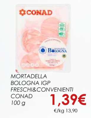 Mortadella Bologna IGP Freschi & Convenienti CONAD