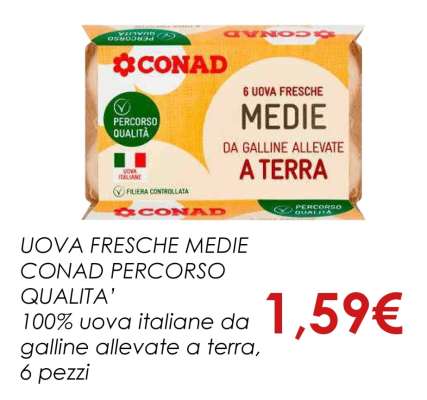 Uova Fresche Medie Conad Percorso Qualità