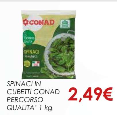 SPINACI IN CUBETTI CONAD PERCORSO QUALITA’