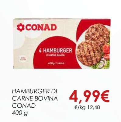 HAMBURGER DI CARNE BOVINA CONAD