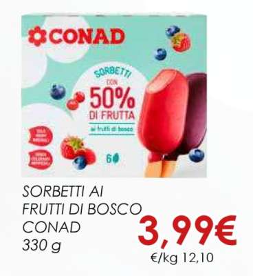 SORBETTI AI FRUTTI DI BOSCO CONAD