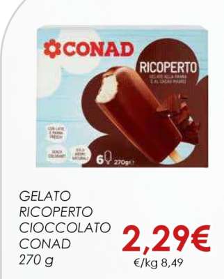 GELATO RICOPERTO CIOCCOLATO CONAD