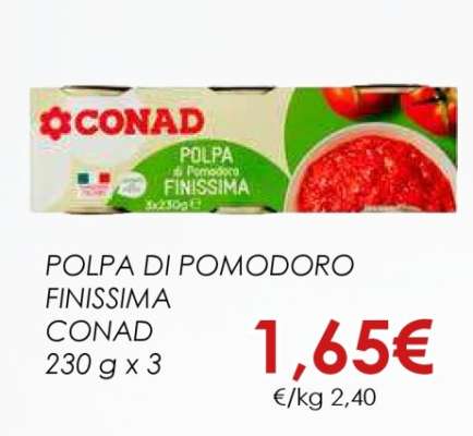 POLPA DI POMODORO FINISSIMA CONAD